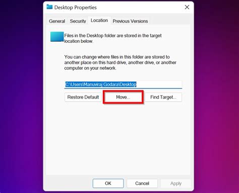 Change Desktop Folder Location Registry