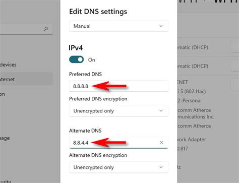 Change DNS Servers
