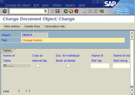 Change Document History Table In Sap