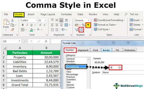 change excel comma format