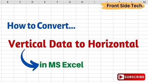 Change Excel Table From Vertical To Horizontal