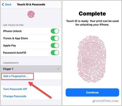 change fingerprint login iphone