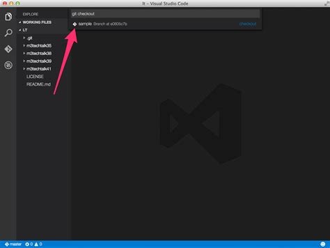 change git branch in visual studio code