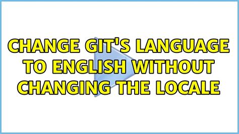 change git language