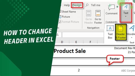 Change Header Table Excel