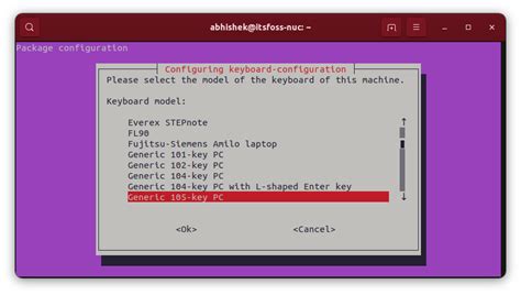 Change Keyboard Ubuntu Command