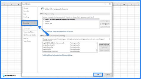 change language in excel cell