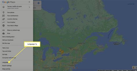 change language in google maps ios