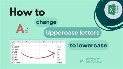 Change Letters To Lowercase Excel