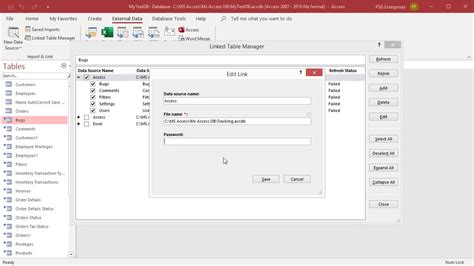 Change Linked Table Path In Access