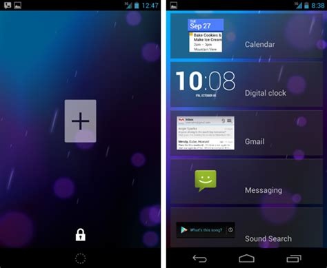 change lock screen widgets android
