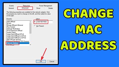 change mac address windows 10