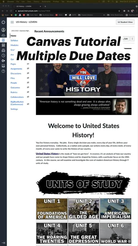 Change Multiple Due Dates Canvas
