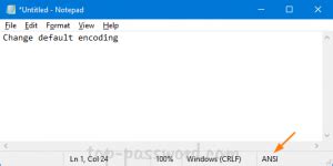 Change Notepad Default Encoding To Ansi
