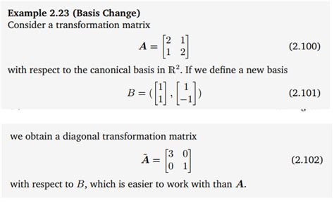 Change Of Basis Matrix Linear Transformation