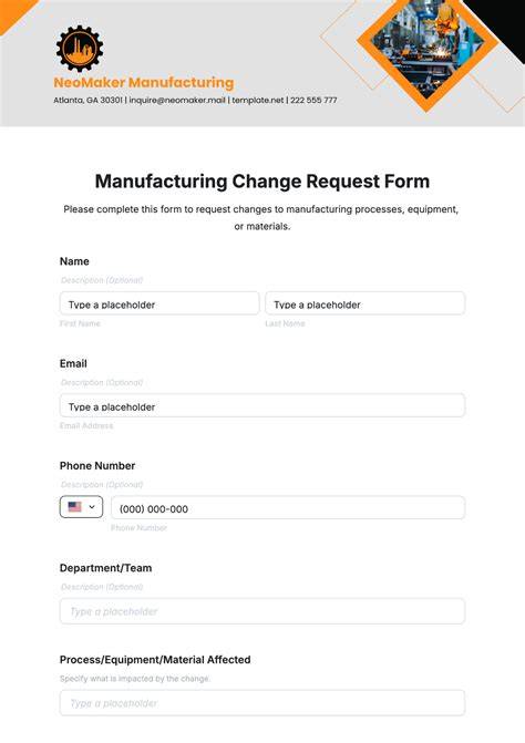change of information form template