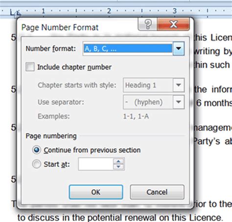 change page number format in word