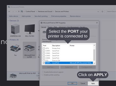 Change Port Zebra Printer