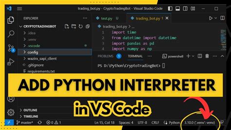 change python interpreter visual studio code