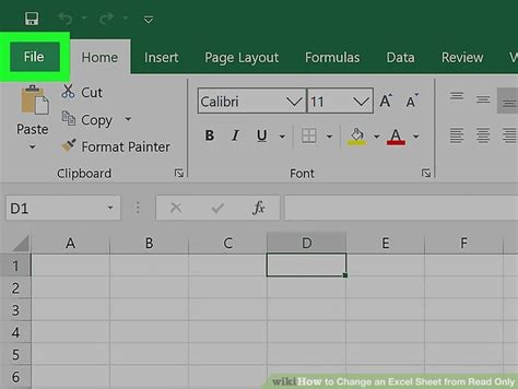 Change Read Only in Excel