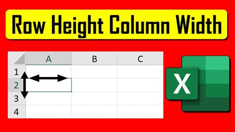 change row height and column width in excel
