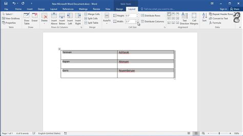 Change Row Width In Word Table