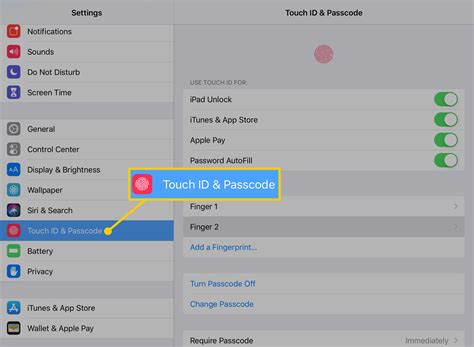 change security code on ipad