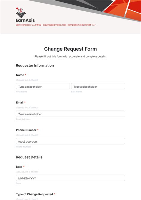 change serial number form template