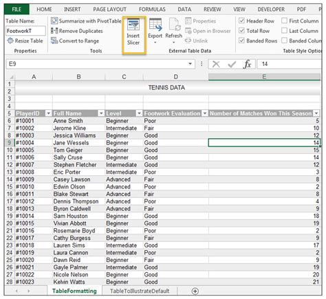 Change Table Definition In Excel