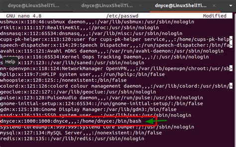 change user in shell linux