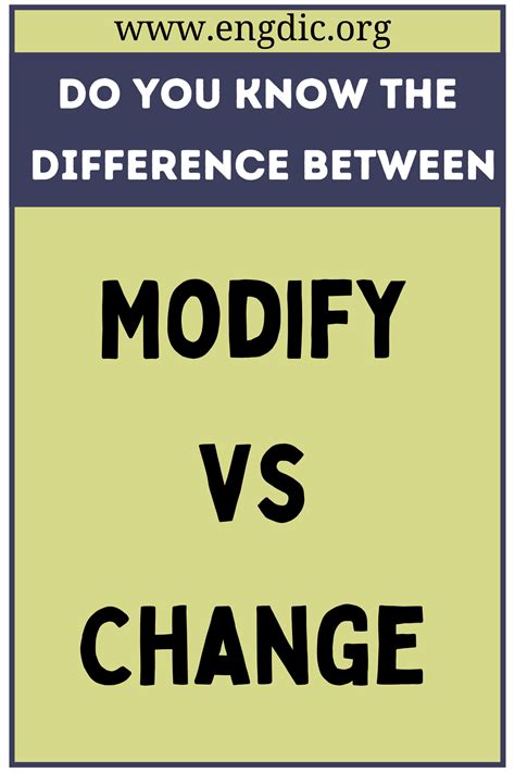 Change Vs Modify
