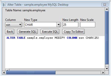change vs modify mysql