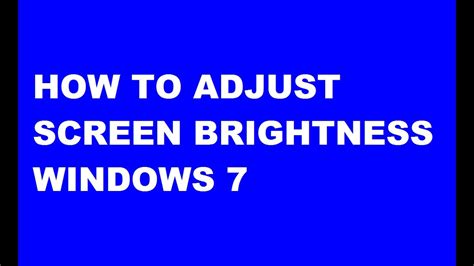 change windows 7 display brightness site