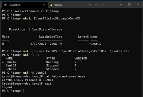 change wsl distro location