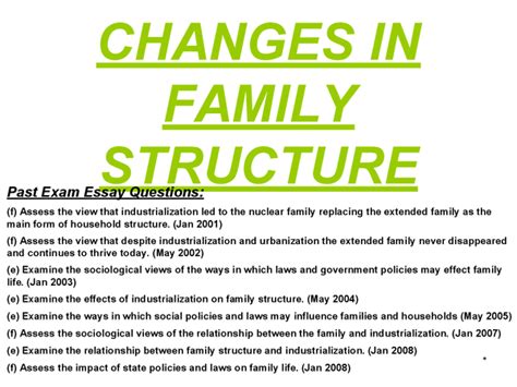 changes in family structure meaning