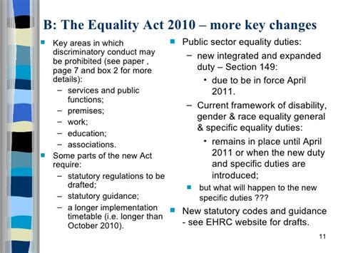 changes to equality act 2010