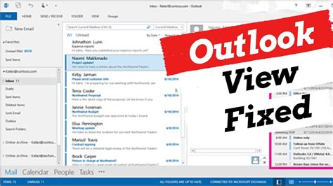 Changing Layout Of Outlook Inbox