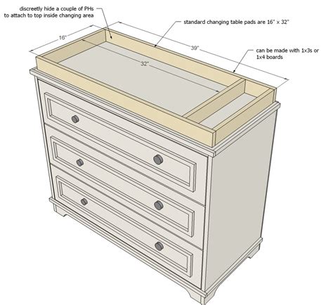 Changing Table Dresser Plans