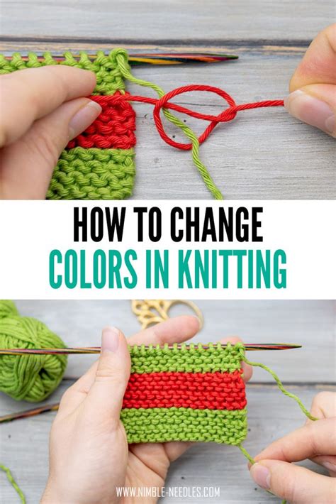 Changing Yarn Colors Knitting