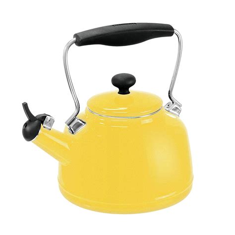 chantal vintage tea kettle yellow