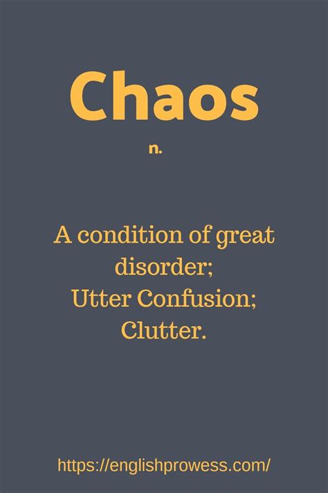 chaos meaning in english