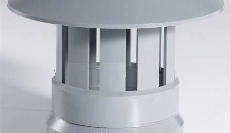 Chapeau de ventilation femelle pvc gris GIRPI, Diam.160 mm