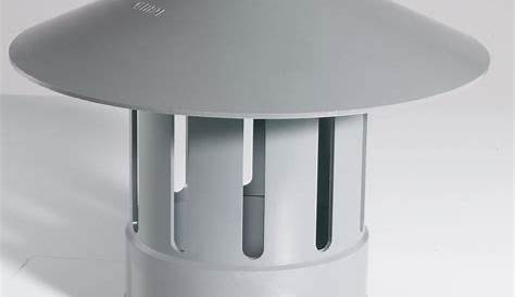 Chapeau de ventilation femelle pvc gris GIRPI, Diam.160 mm