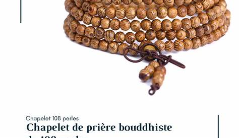 Chapelet de prière bouddhiste de 108 perles BIJOUX HOMME