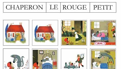 Chaperon Rouge Images Sequentielles Le Petit De Jean Ache, Façon Miro école