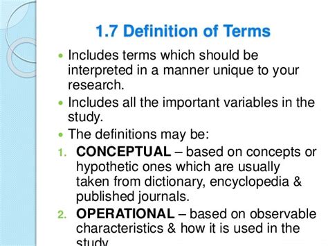 chapter 1 definition of terms example