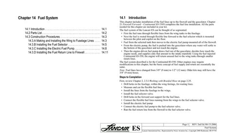 Chapter 14 Fuel System Service Answer Key