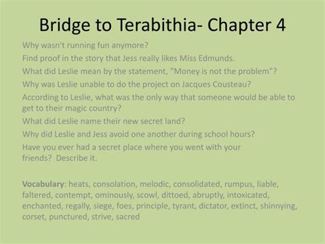 chapter 4 bridge to terabithia