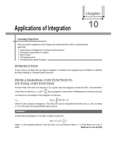 Mastering Chapter 7: Exploring the Applications of Integration in Real-Life Scenarios