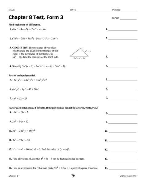 Course 2 Chapter 6 Equations And Inequalities Worksheet Answer Key